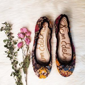 Sam Edelman Felicia multi floral flats Embroidered [SOLD]